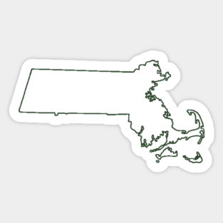 Massachusetts Outline Sticker